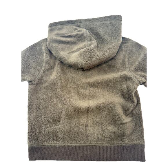 babyGap Toddler 4yrs Brown Fleece Zip Hoodie M Grey GAP Logo Fleece Lined EUC - Picture 4 of 6